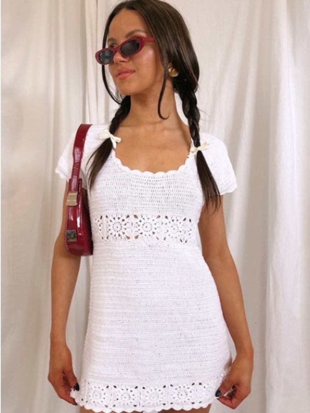 NWT - Show Me Your MuMu White Crochet Dress